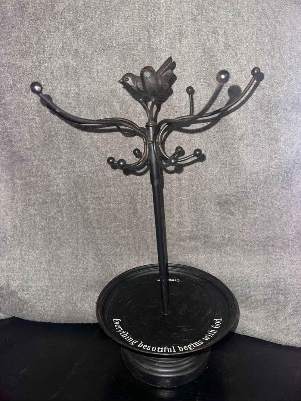 Black Bird Jewelry Tree Stand